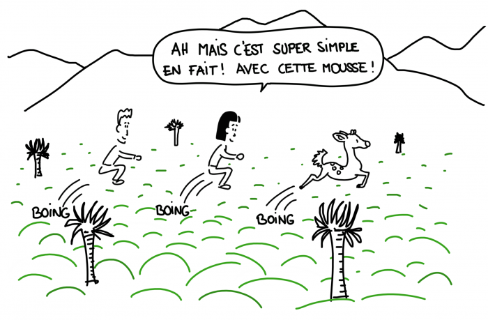 Dessin : suivre une biche dans le Paramo de Oceta