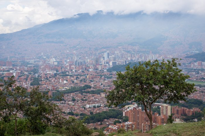 Vue aérienne sur Medellín, Colombie
