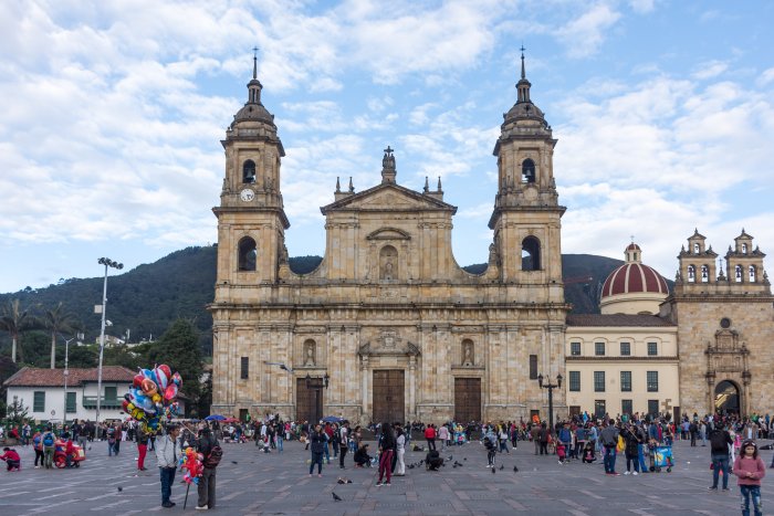 Place Bolivar à Bogota, Colombie