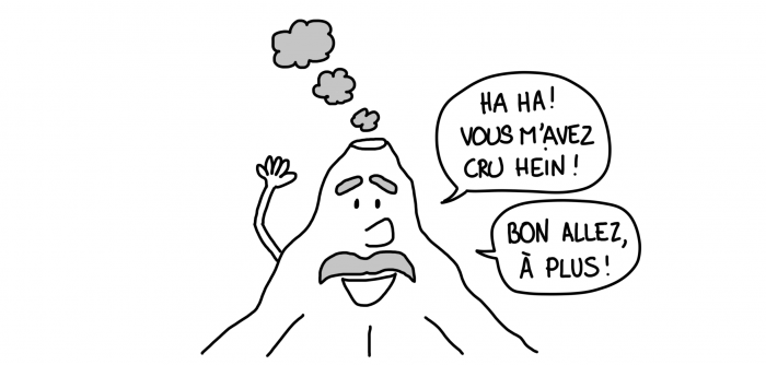 Dessin vieux volcan qui se rendort