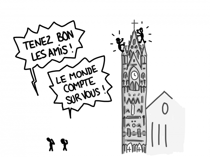 Dessin : la basilique de Quito