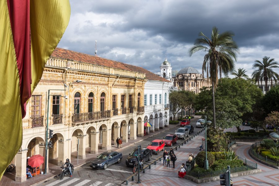 Place centrale de Cuenca, Équateur