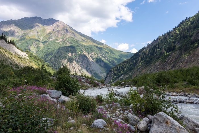 Glacier Chalaadi, Mestia, Géorgie