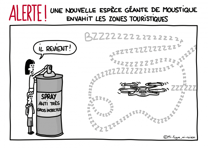 Dessin : répulsif anti drones qui nous dérangent