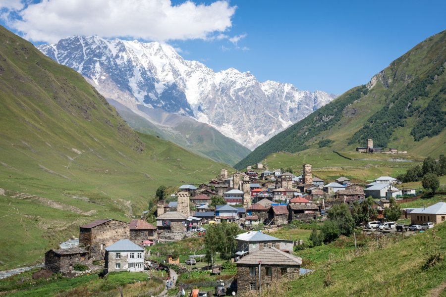 Village d'Ushguli, Svanétie, Géorgie