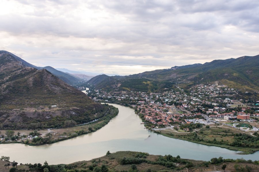 Mtskheta vue d'en haut, Géorgie