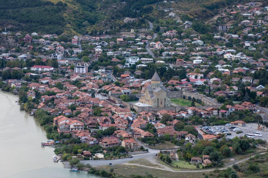 Mtskheta depuis Djvari, Géorgie