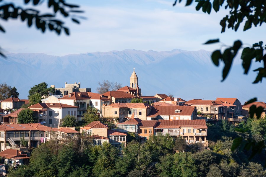 Vue sur Sighnaghi, Géorgie