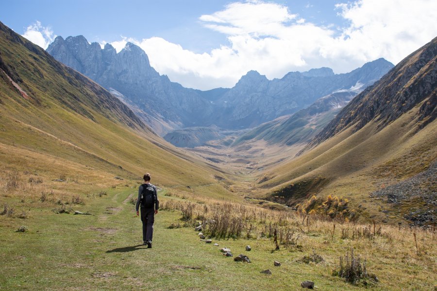 Trek dans la vallée de Sno, Juta, Kazbegi