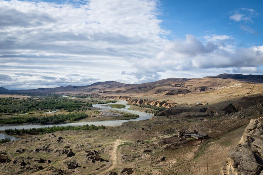 Paysage derrière Uplistsikhe, Géorgie