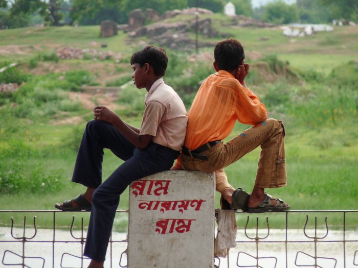 Pause contemplative en Inde
