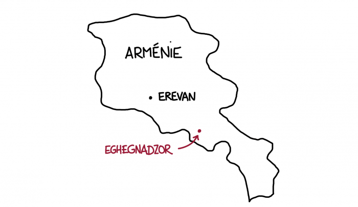 Carte : Eghegnadzor en Arménie