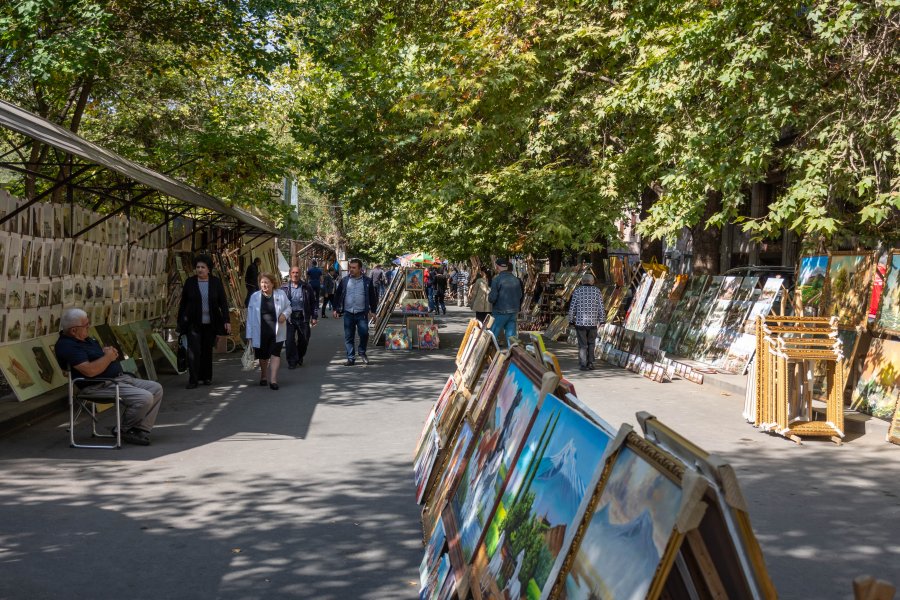 Vernissage market à Erevan, Arménie