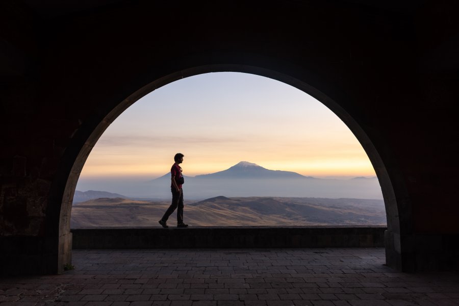 Coucher de soleil sur le Mont Ararat, Arménie