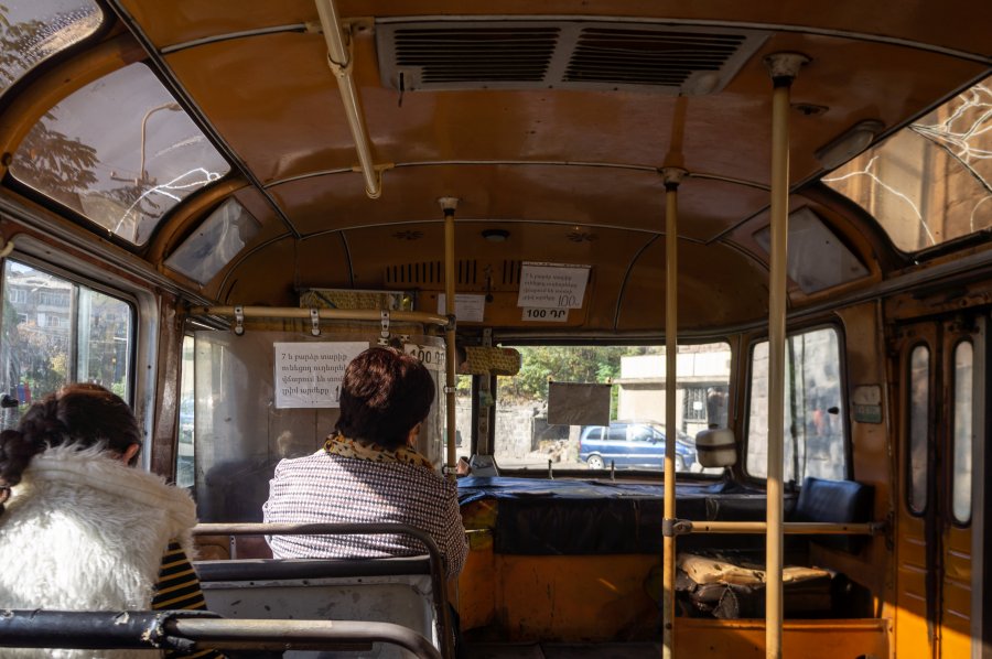 Bus entre Alaverdi et Sanahin, Arménie