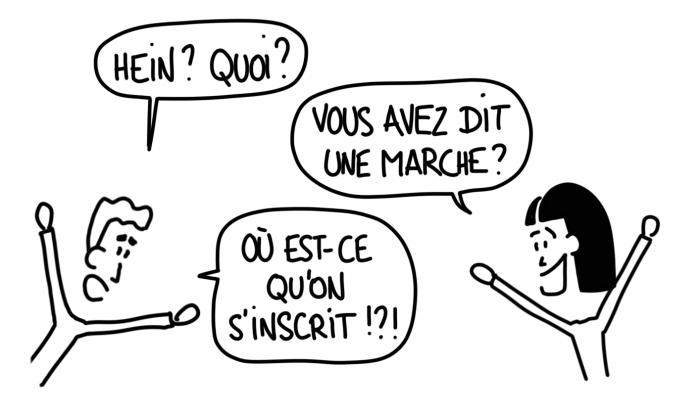 Dessin : amateurs de randonnée