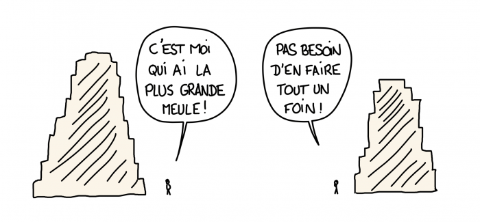 Dessin : la plus grande meule de foin