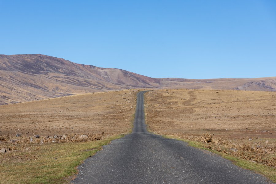 En route vers la Montagne Aragats, Arménie