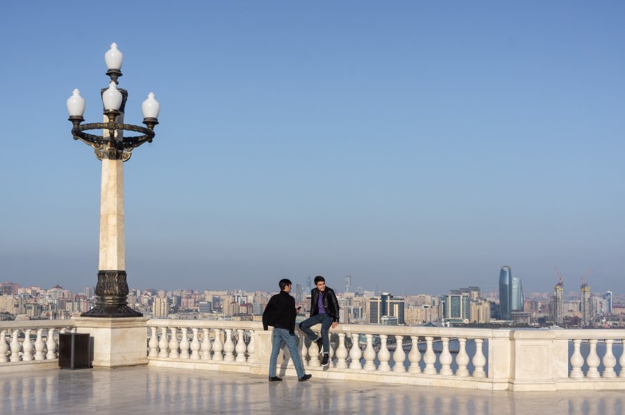 Mirador sur Bakou, Azerbaïdjan