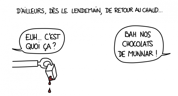 Dessin : chocolats indiens tout fondus