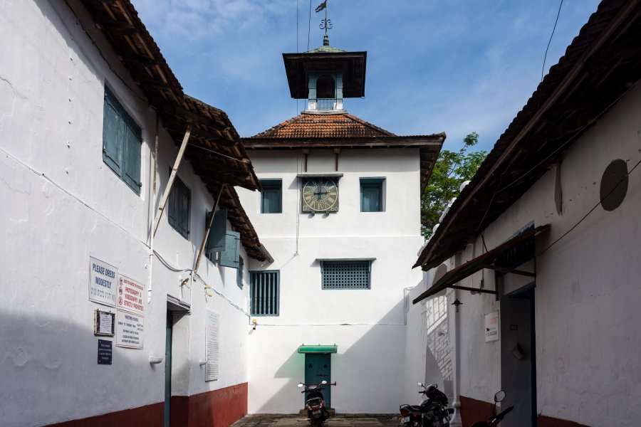 Synagogue de Cochin, quartier juif, Kerala, Inde