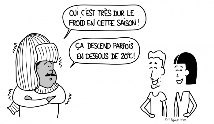 Dessin : on n'a jamais vu autant de cagoules qu'en hiver en Inde du Sud !