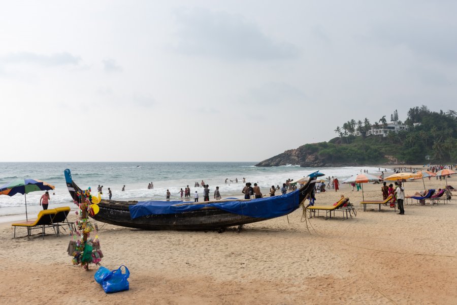 Plage de Kovalam, Kerala, Inde du sud