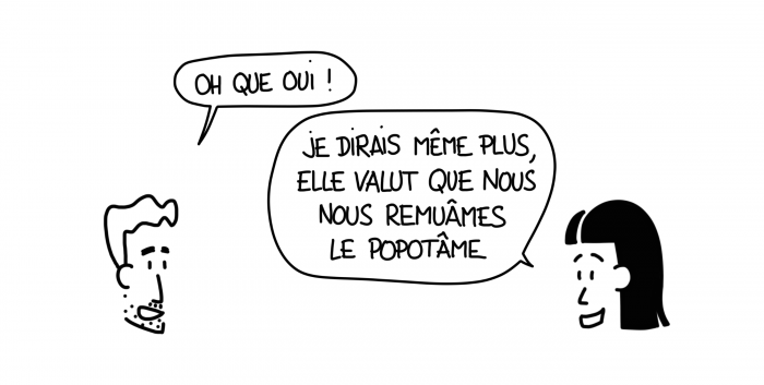 Dessin : Nous nous remuâmes le popotâme