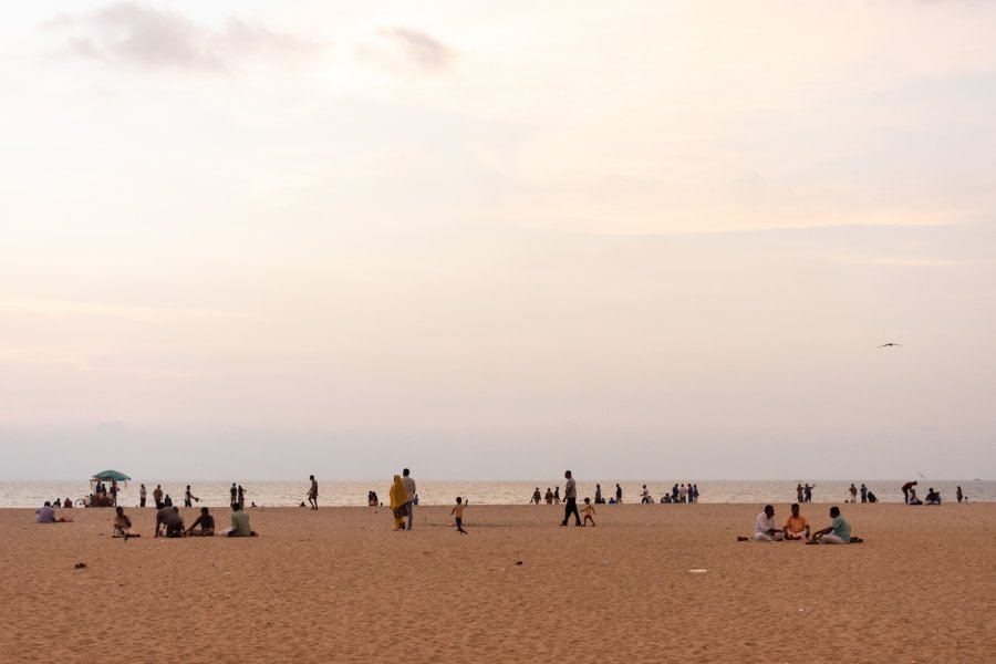 Plage d'Alappuzha, Kerala, Inde