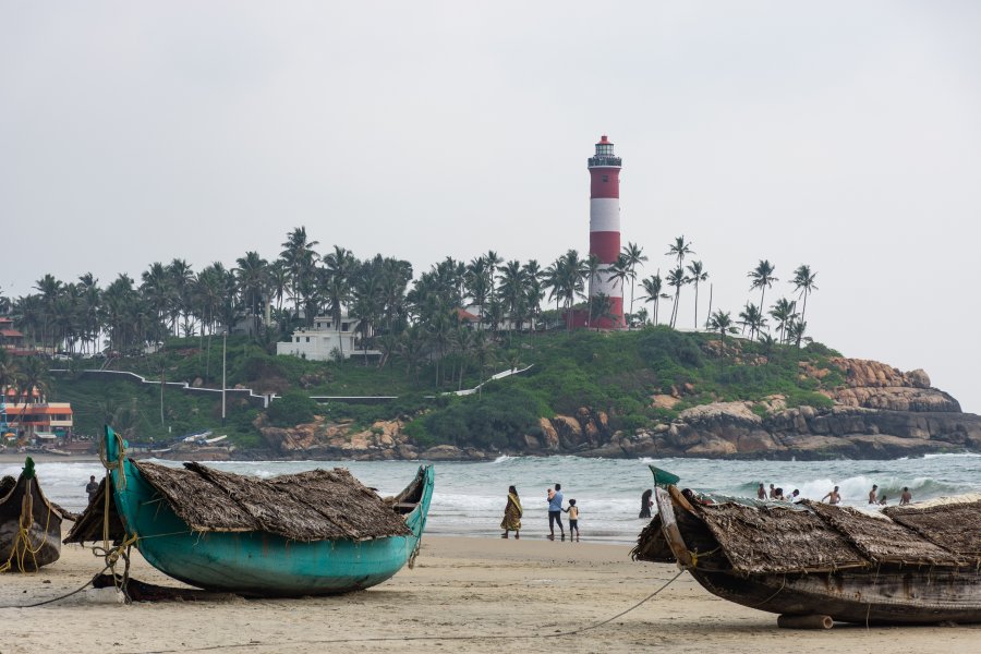 Plage de Kovalam, Kerala, Inde