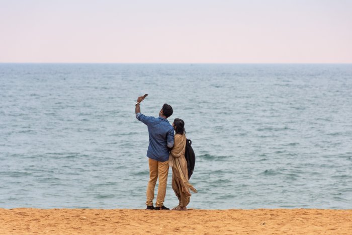 Shankumugham Beach à Trivandrum, Inde