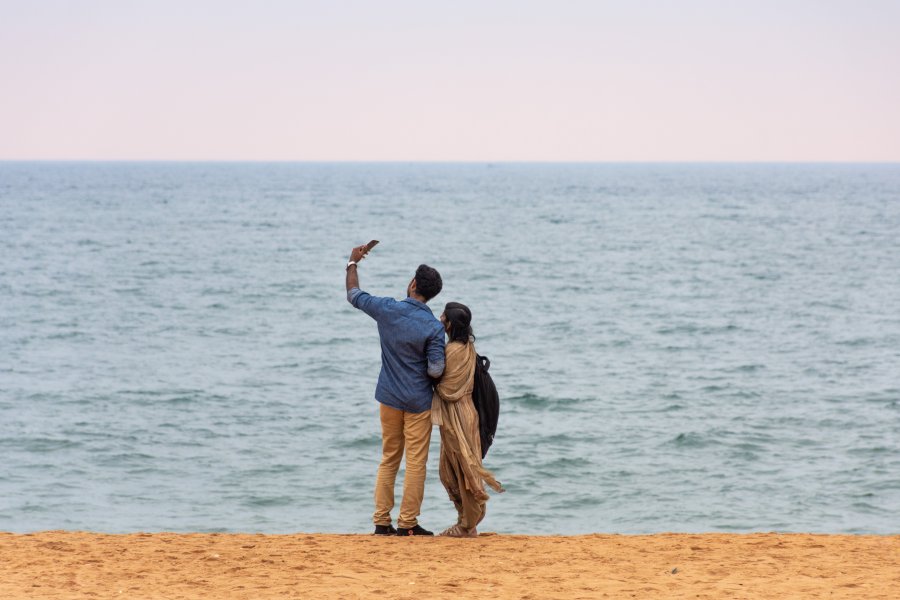 Shankumugham Beach à Trivandrum, Inde