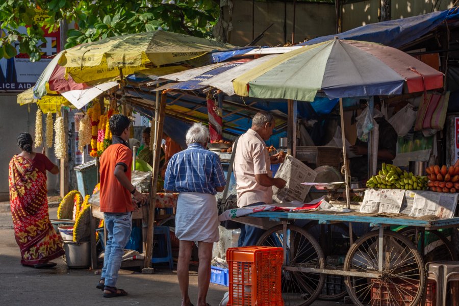 Street food à Trivandrum, Kerala, Inde