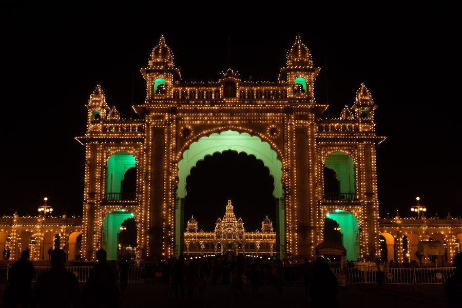 Illuminations du palais de Mysore, Inde