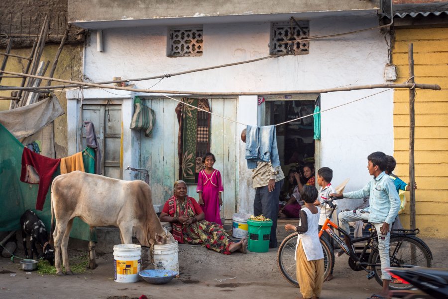 Slums de Bijapur, Karnataka, Inde