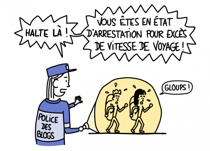 Dessin : Police des blogs, vous êtes en état d'arrestation !