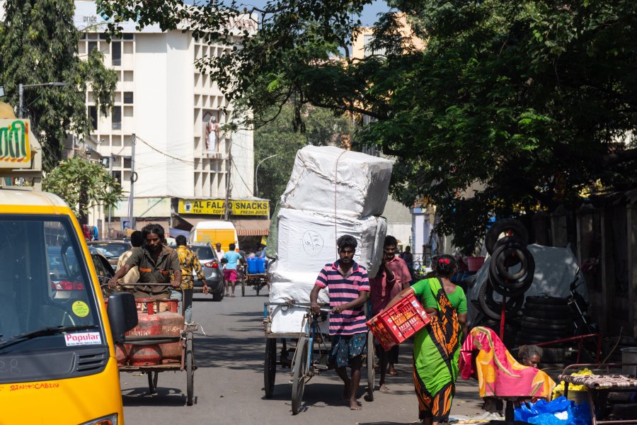 Quartier de George Town à Chennai, Inde