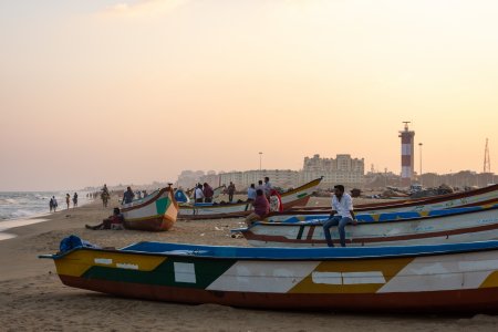 Marina beach à Chennai, Tamil Nadu, Inde