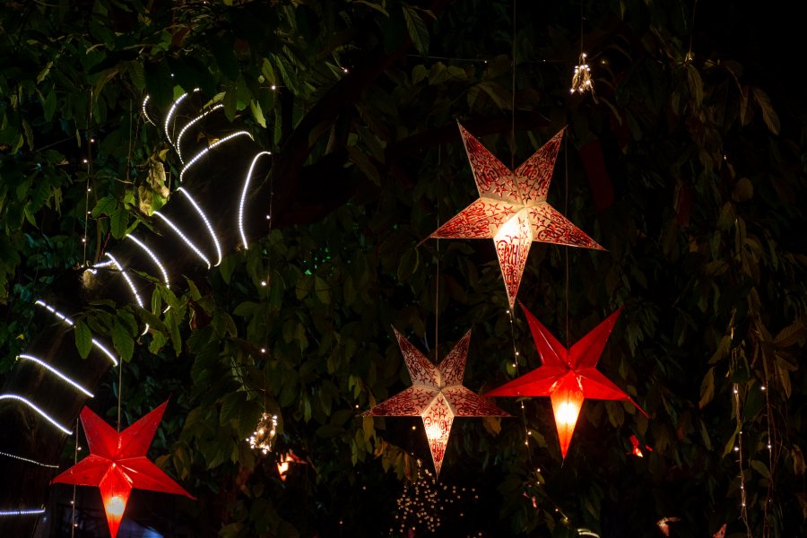 Etoiles de Noël dans le Tamil Nadu, Inde