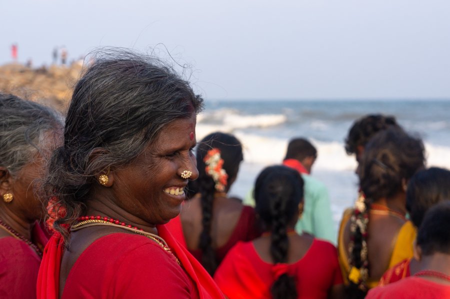 Femme hindoue à Mahabalipuram, Inde