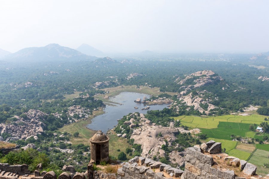 Panorama depuis le Fort de Gingee, Inde