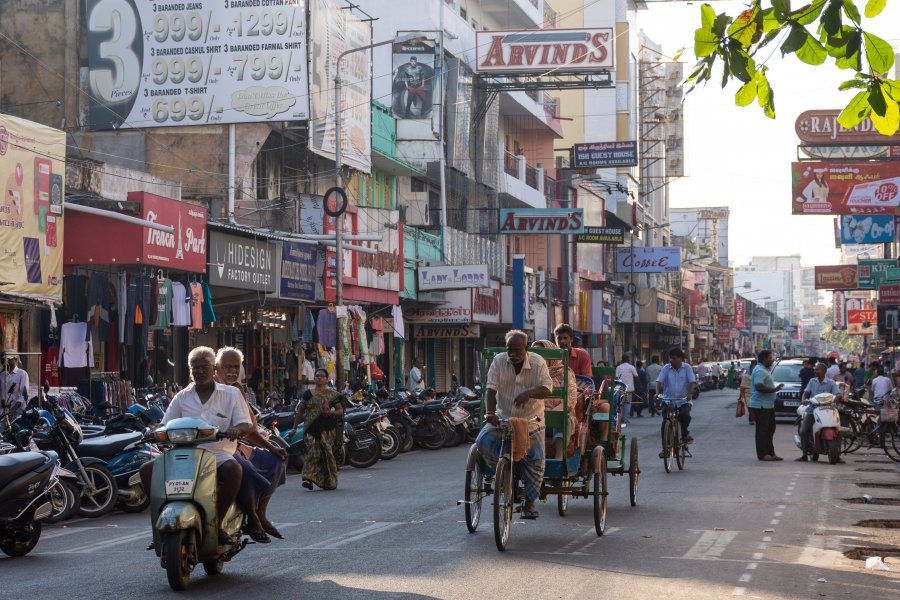 Ville de Pondichéry en Inde