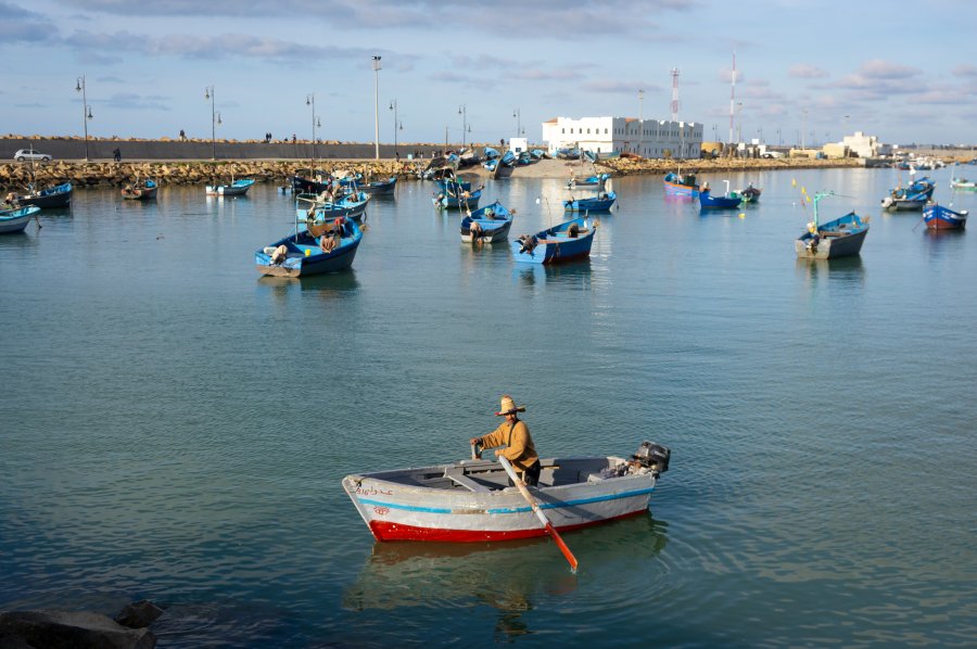 Barque au port d'Asilah, Maroc