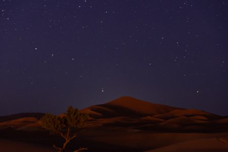 Nuit étoilée dans le désert de Merzouga