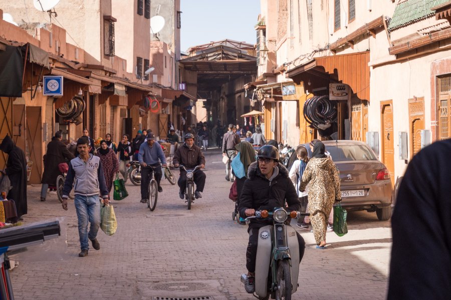 La médina de Marrakech au Maroc