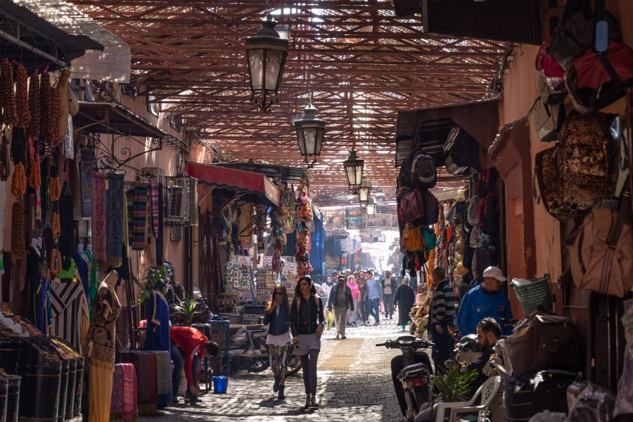 Souk dans la médina de Marrakech