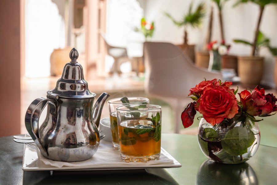 Thé à la menthe au Maroc