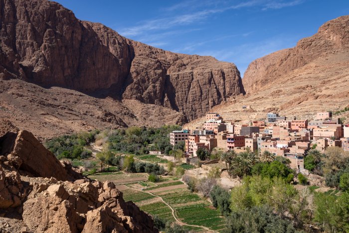Paysage de montagne près de Tinghir, Maroc