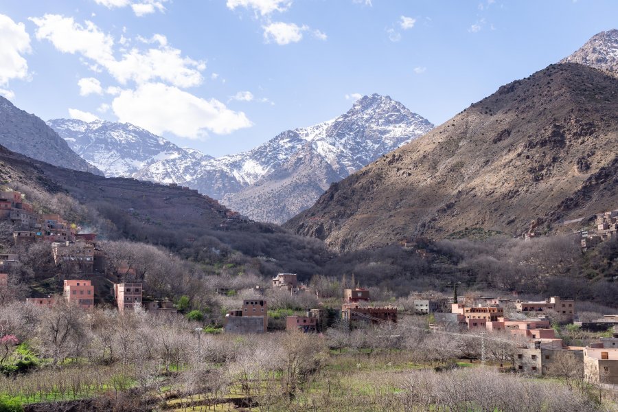 Imlil, village dans la montagne