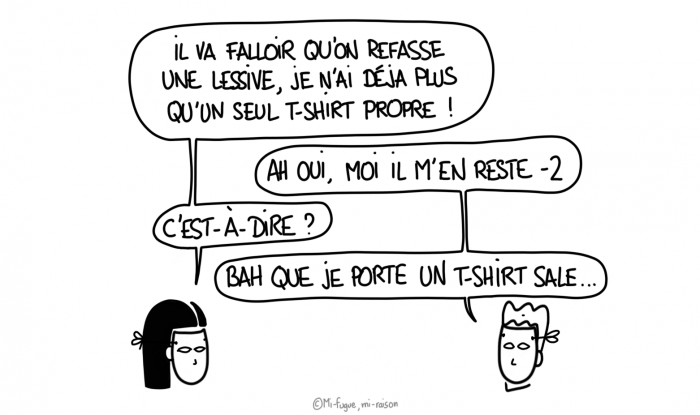 Dessin : dur de se motiver à faire sa lessive en voyage !